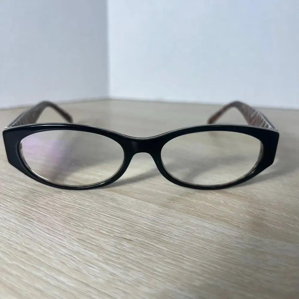 Prada VPR-03P MAS-1O1 Eyeglasses Geometric Pattern Black 53-17-140 READ DESC - Picture 3 of 12